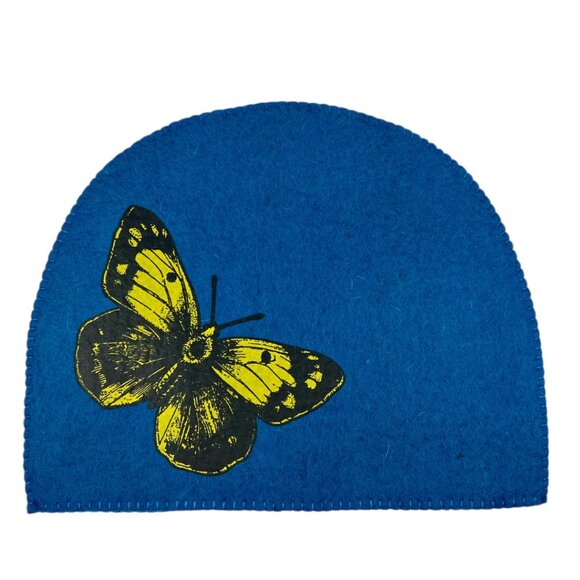 Handmade Felt Tea Pot Cozy Warmer Butterfly Image NEW - Picture 1 of 2